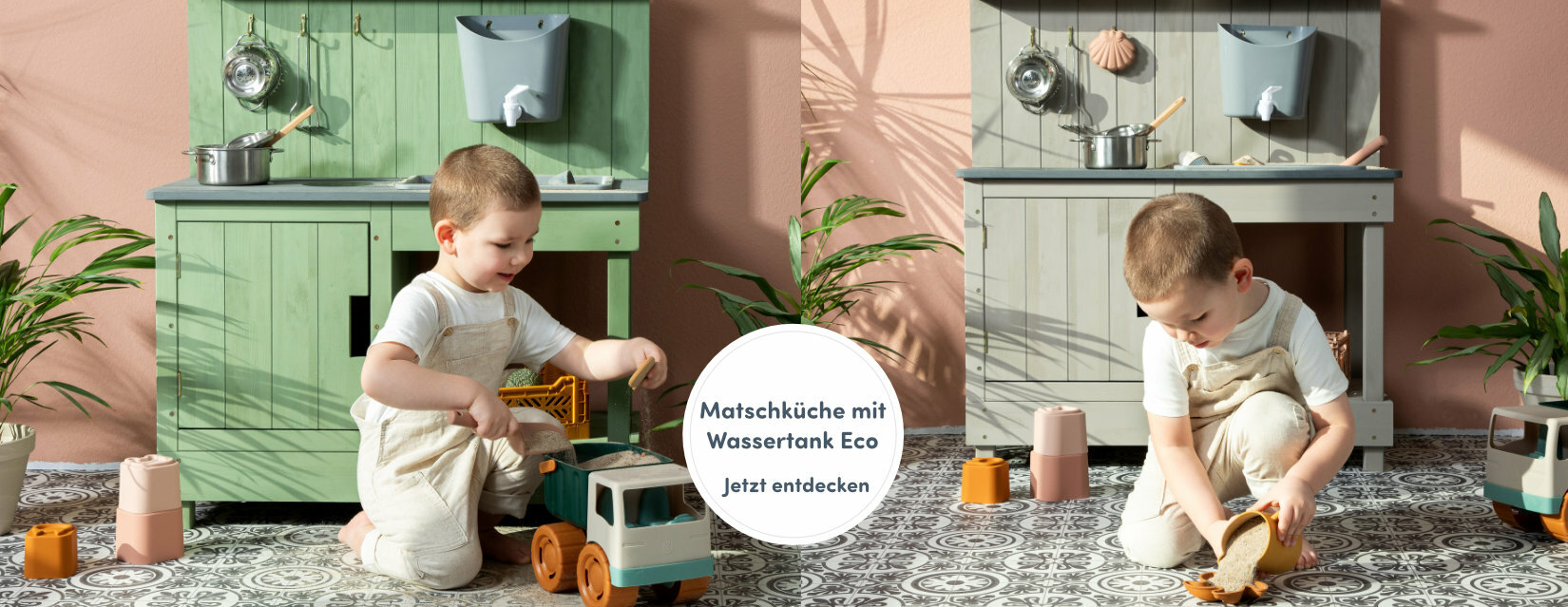 Matschküche mit Wassertank