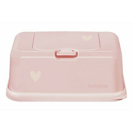 Funkybox Wet Wipe Dispenser Pale Pink with Little Heart