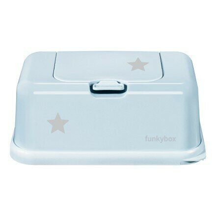 Funkybox Wet Wipe Dispenser Pale Blue with Little Star