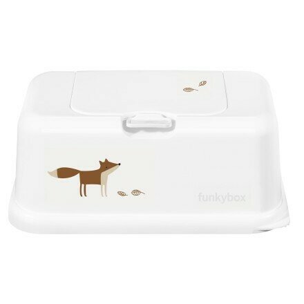 Funkybox Wet Wipe Dispenser White with Funky Fox
