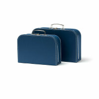 Set of 2 Paper Suitcases in Dark Blue