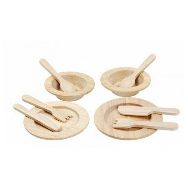 PlantoysTableware Wooden Set Natural