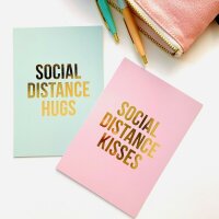 Postkarte Social Distance Kisses
