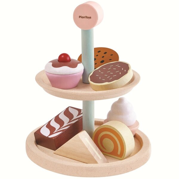 Plantoys Bakery Stand Wooden Set