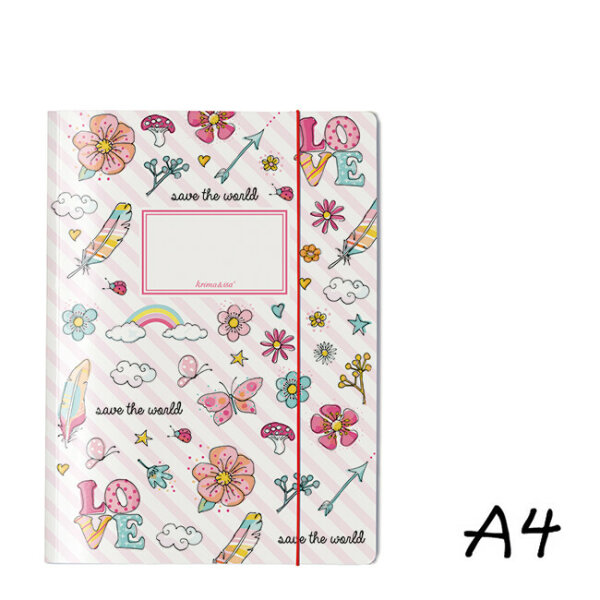 Krima und Isa Folder A4 Flowerpower