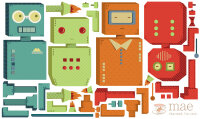 Love Mae Studio Wall Sticker Robots