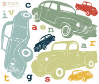Love Mae Studio Wall Sticker Vintage Cars