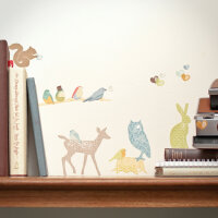 Mini Earthy Forest Animals Wall Sticker