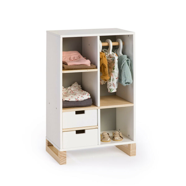 Musterkind Puppenschrank Viola Natur Weiß Grau