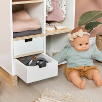 Musterkind Puppenschrank Viola Natur Weiß Grau