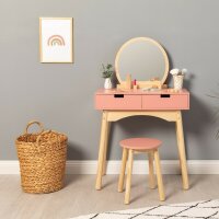 Calendula Dressing Table Set Pink Natural