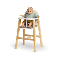 Musterkind  Doll High Chair Viola in White Natural Grey