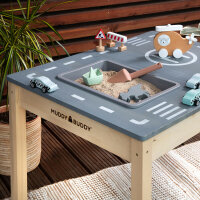 Muddy Buddy Outdoor Play Table Race Runner Natural/ Lavagrey