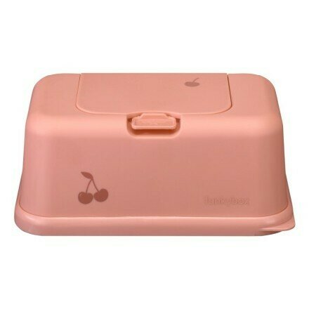 Funkybox Wipe Dispenser Matte Peachy Pink with Cherry