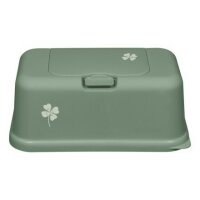 Funkybox Wet Wipe Dispenser Leaf Green with Lucky Clover