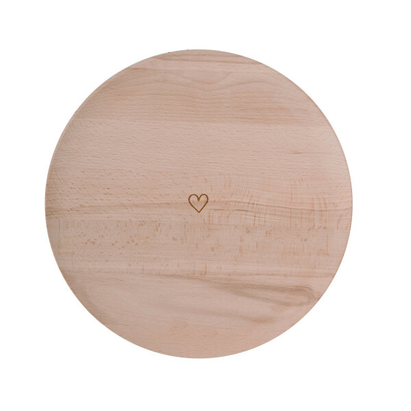Wooden Plate with Heart