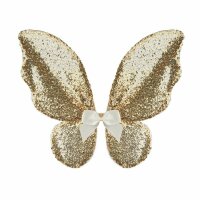 Great Pretenders Set Skirt, Wings and Wand Gold Sequins