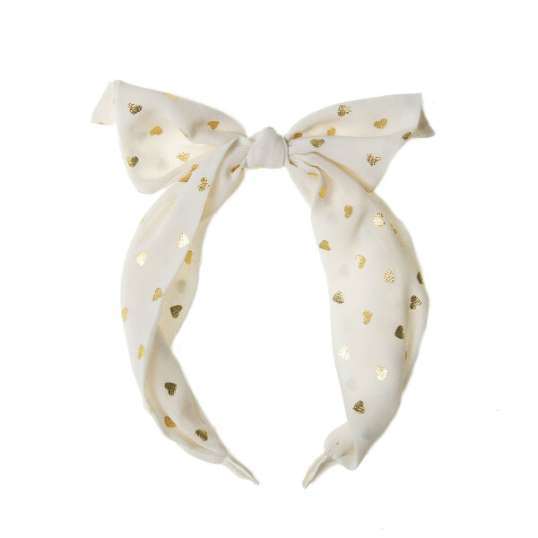 Rockahula Kids Gold Heart Tie Headband