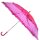 Regenschirm mit Punkten und rosa Blumen