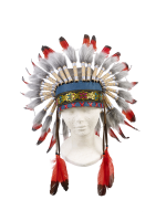 Souza for Kids Dress Up Indian Head Dress Ituha Red Black