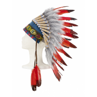 Souza for Kids Dress Up Indian Head Dress Ituha Red Black