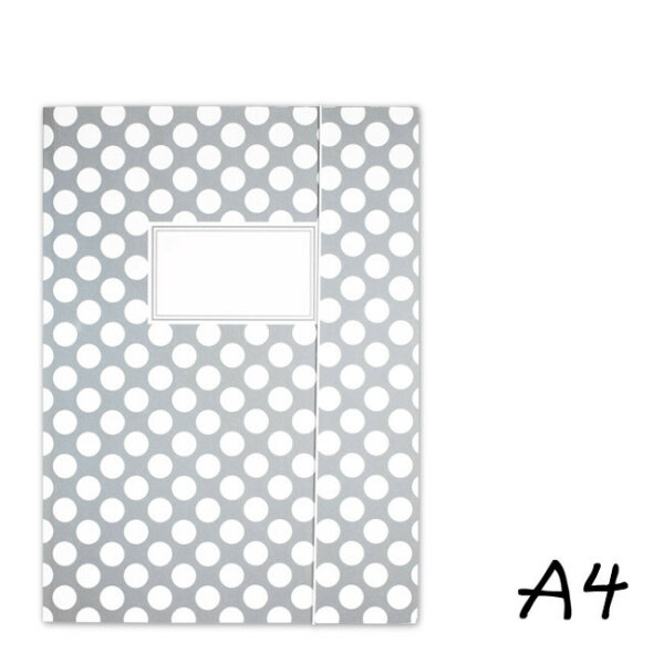 Krima und Isa Folder A4 Dots Grey White