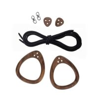 Lillagunga Outdoor Gymnastics Rings Walnut