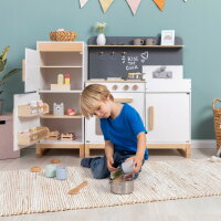 Musterkind Kinder Kühlschrank mit Gefrierfach Ficus Natur/ Weiß