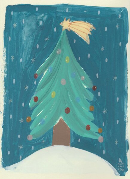 Marta Abad Blay Print Poster Tree Weihnachtsbaum