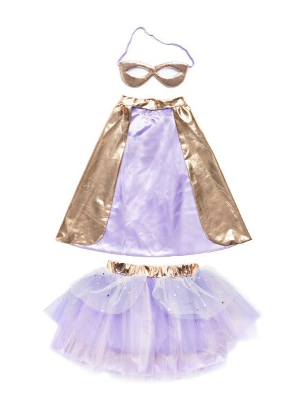 Great Pretenders Childrens Costume Superhero Rose Gold Lilac