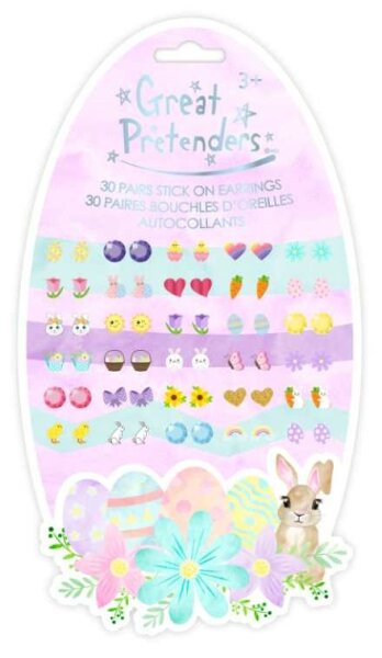 Great Pretenders Stick On Earrings Easter Bunny