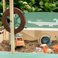 Muddy Buddy Sandkasten Schiff mit Segel Sonnenschutz Jungle King