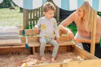 Plum Sandpit with Sun Canopy