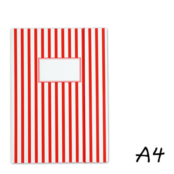 Krima und Isa Folder A4 Red Stripes