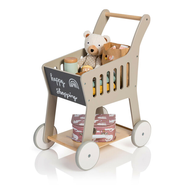 Musterkind Childrens Wooden Shopping Trolley Rubus Grey