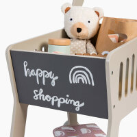 Musterkind Childrens Wooden Shopping Trolley Rubus Grey
