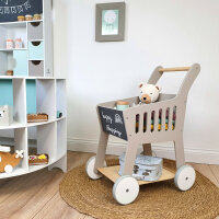Musterkind Childrens Wooden Shopping Trolley Rubus Grey