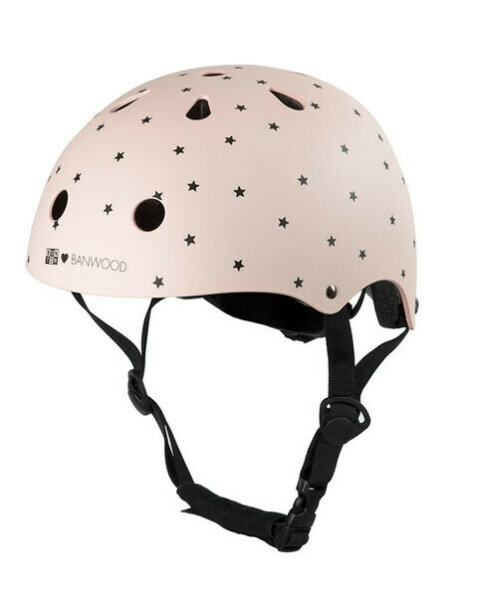 Banwood Kinderhelm Bonton Pink mit Sternen