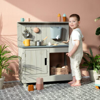 Muddy Buddy Mud Kitchen with Watertank Mud Expert Warmgrey