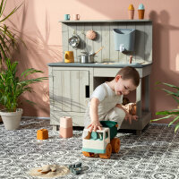 Muddy Buddy Mud Kitchen with Watertank Mud Expert Warmgrey