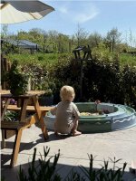 Viking Toys Re:Line Sustainable Round Sandpit with Water Track and Toy Set