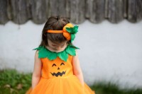 Great Pretenders Pumpkin Patch Princess Dress & Headband – Kids Halloween Costume