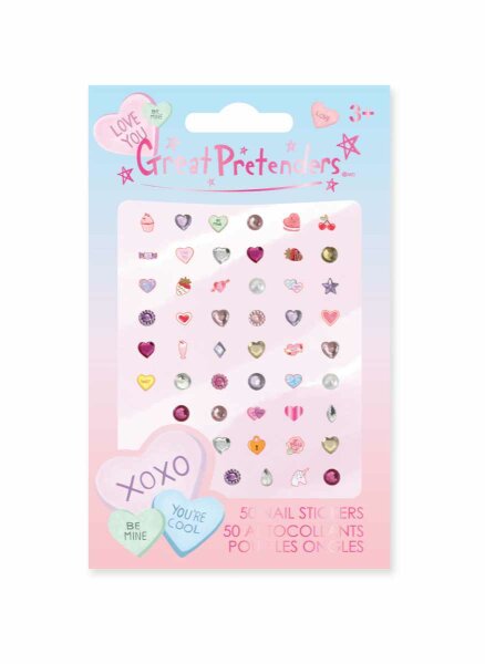Kinder Nagelsticker Candy Heart – Selbstklebende Nail Tattoos