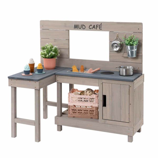 Muddy Buddy Mud Kitchen “Coffee Corner” – Outdoor Play Kitchen & Mud Café for Kids