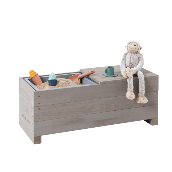 Muddy Buddy Wooden Sandbox with Bench & Cover Discoverer