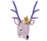 Purple Deer Head Wall Decoration