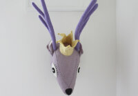 Purple Deer Head Wall Decoration