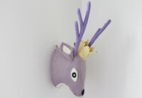 Purple Deer Head Wall Decoration