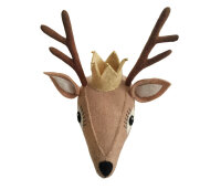 Beige Deer Head Wall Decoration