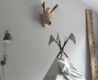 Beige Deer Head Wall Decoration